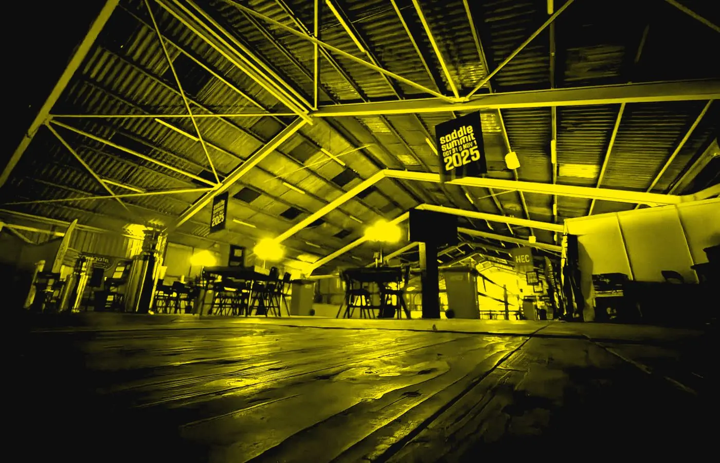 The venue hall at Hippisch Expertise Centrum, set for the evening